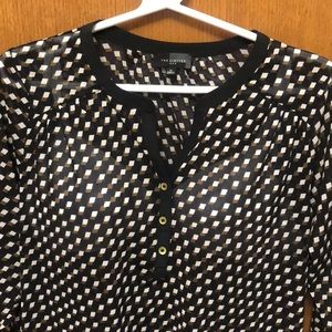 Sheer black and brown top